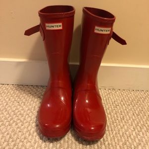 Hunter Rain Boots in Red